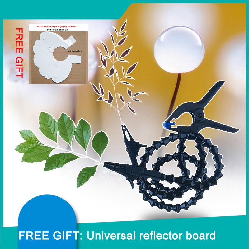 Macro photographie insecte simple tube pince coupe-vent stable Anti-balancement fleurs arbres mini double tubes pinces en plein air photographie