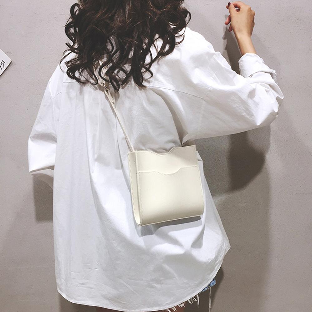 Simple Handbag Women's Bag Luxury Ladies Cross Body Bag Messenger Bags PU Leather Small Shoulder Bag #20