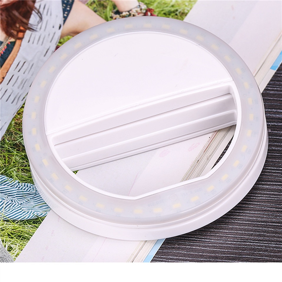 Xixi espelho de maquiagem com led, artefato de luz para celular, 36 peças, para fotografia, ferramentas de beleza luz de preenchimento