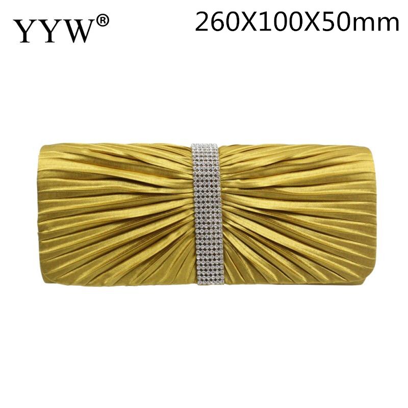 Rhinestone Clutch Bag Women Long Wallet Purse Clutch Female Wedding Bags With Chain Sac Main Femme Envelope Clutch: gold