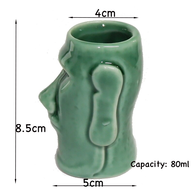 Mini Tiki Mok Shot Glazen Drink Ware Set Van 3