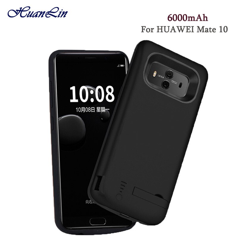 Funda de batería recargable externa de 6000mAh para HUAWEI Mate 10, cargador de batería externa, carcasa de teléfono con marco de TPU