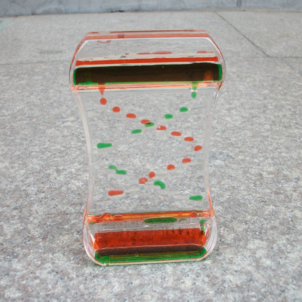 Tafelblad Drijvende Kleur Mix Olie Vloeibare Waskolf Motion Timer Uur Glas