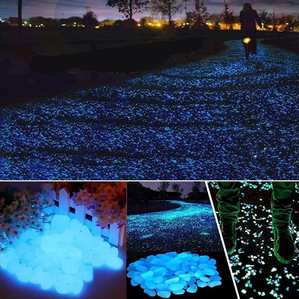 Wystrój ogrodu świecące kamienie świecą w ciemności ozdobne skały kamyki zbiornik dekoracja zewnętrzna żwirowa mieszanka kolorów akwarium