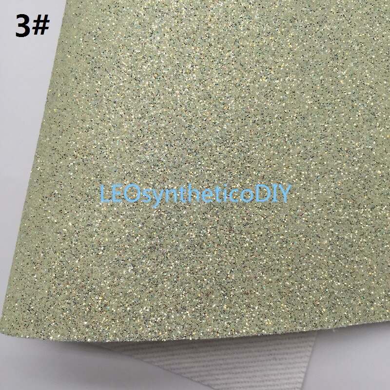 1PC 21X29CM Glitter Fabirc, Fine Glitter Leather, Glitter Leather Sheets For Making Bows LEOsyntheticoDIY T444: 3