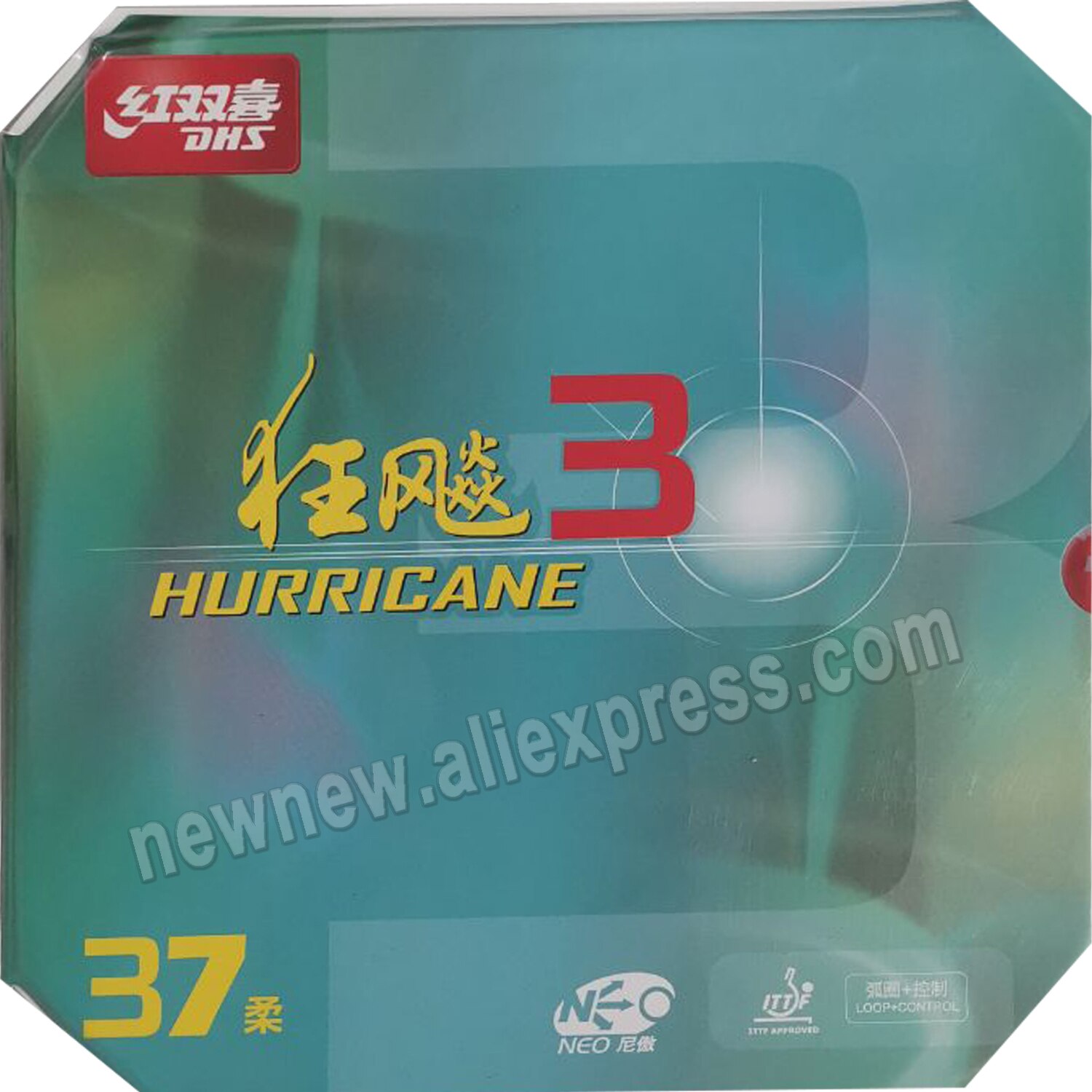 DHS NEO Hurricane 3 NEO Hurricane3 NEO Hurricane-3 Pips-In Table Tennis PingPong Rubber with Orange Sponge 2.15-2.2mm