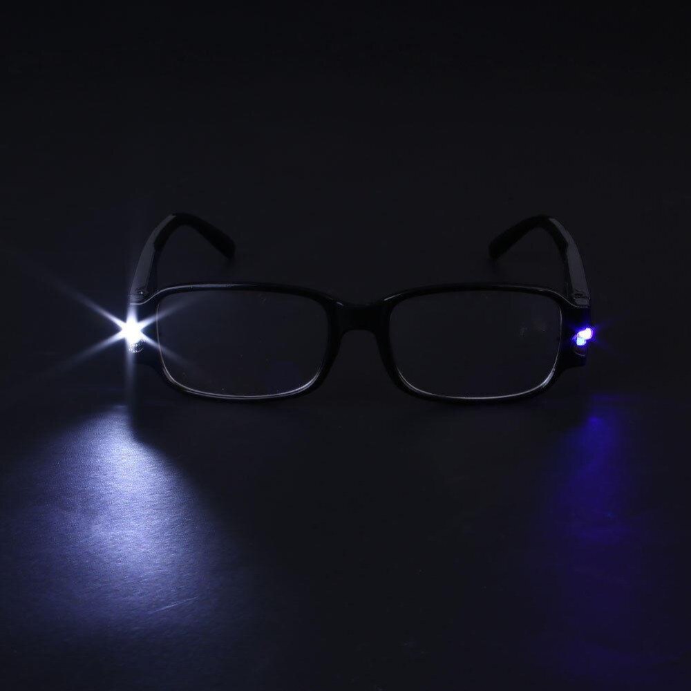 LED Light Reading Glasses Clear Occhiali Da Lettura +1.00 +1.50 +2.00 +2.50 +3.00 +3.50 +4.00 Diopter Night Presbyopic Glasses