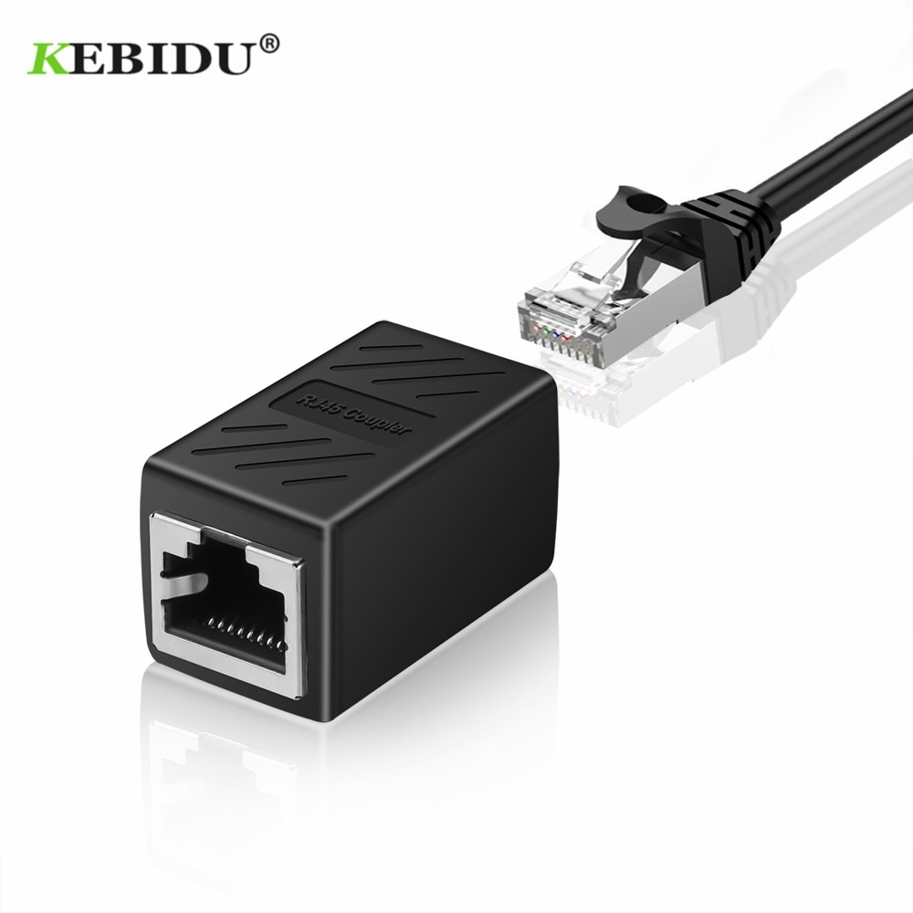 Kebidumei  rj45 kvindelig til kvindelig netværk ethernet lan splitter stik overførselshoved  rj45 kat 5 5e 6 6a extender netværkskabel