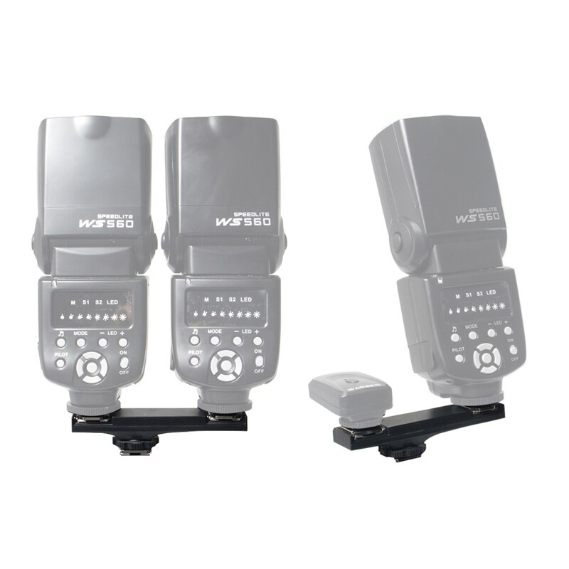 Dual Heißer Schuh Blitz Speedlite Licht Halterung Splitter für Nikon D750 D7200 D7100 D7000 D800 D810 D600 DSLR Kamera Camcorder