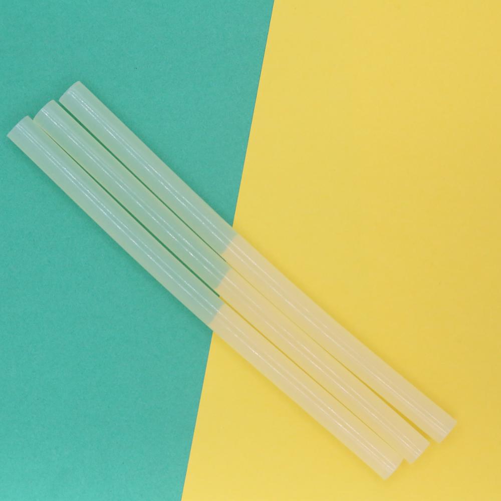 AGORA Barra de silicona pegamento 7mm x 19cm,1.08cm x 19cm traslúcido para manualidades DIY accesorio de reparación