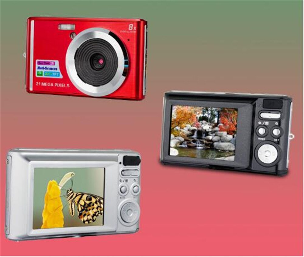 2.7 tommer tft-skærm 21mp zoom digitalkamera tager billeder 8x video børnekamera til børnefødselsdage