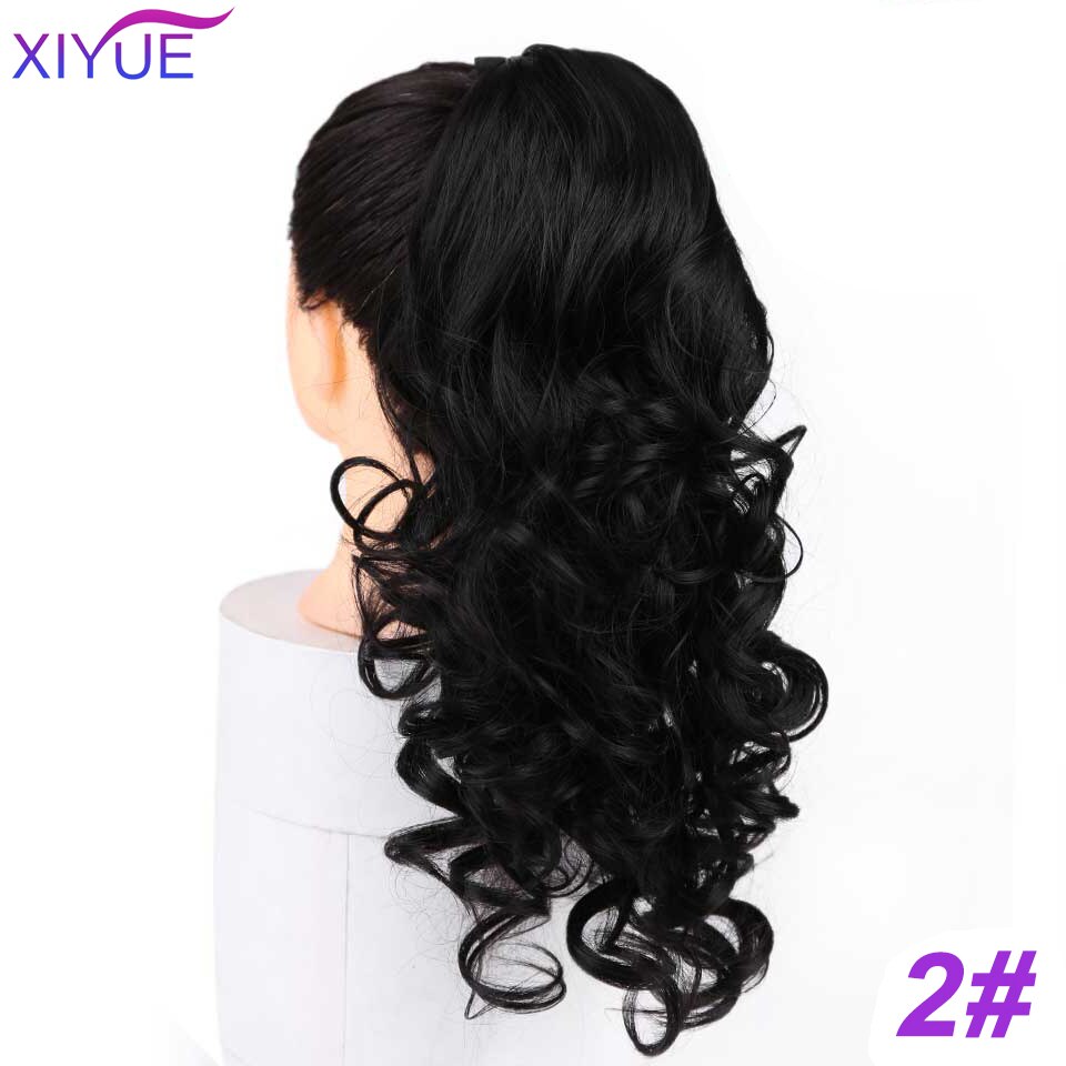 Xiyue Lange Krullend Clip In Haar Staart Valse Haar Paardenstaart Haarstukje Met Haarspelden Synthetisch Haar Pony Tail Hair Extension Voor vrouwen: PT110-2