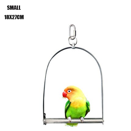 Creativo Uccello del Pappagallo Zampa Giocattolo Altalena Appeso FAI DA TE Uccello Gabbia Parrocchetto Pesce Persico Del Basamento Amaca Anello Ponte Forniture per Animali Da Compagnia di Trasporto libero: B piccolo
