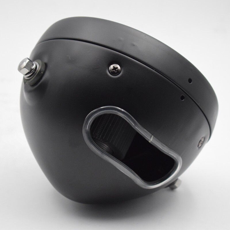 6.5" Retro Motorcycle Headlight Grill Side Mount Cover W/ Bracket Cafe Racer