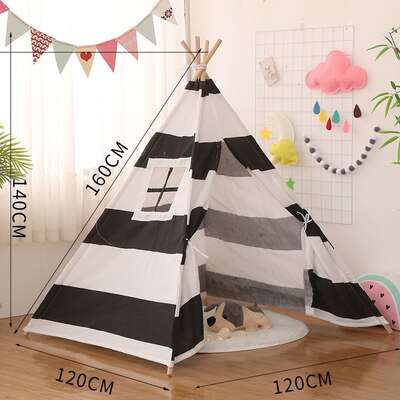 Portable 1.6M Kids Tent Play House For Children Tents Cabana Tipi Infantil Baby Kids Play Teepee Wigwam Castle Carpet Mats Toy: 1