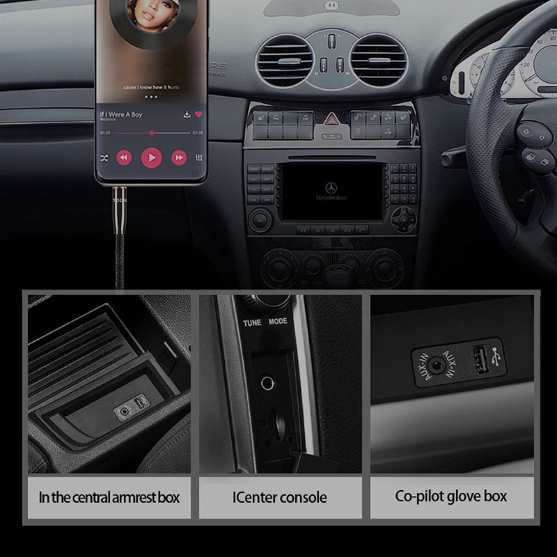 Cable auxiliar HIFI 3,5 para coche 6N OCC, conector de audio macho a macho para teléfono móvil