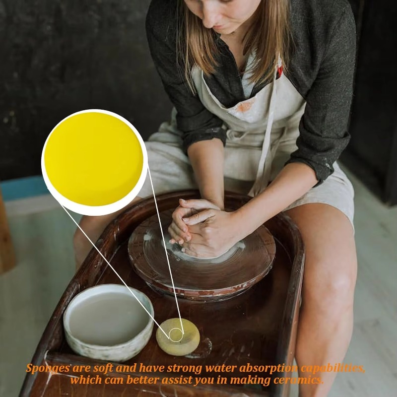 5-25 stuks multifunctionele schilder aardewerk ambachtelijke spons ronde aquarel sponzen set voor schmink polymeerklei keramisch gereedschap