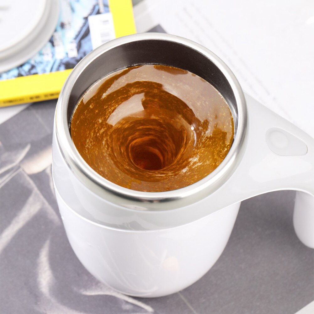 Drinkware magnetiskt kontor mocka batteridrivet kaffe kakao rostfritt stål dryck mixer kopp självrörande mugg smart