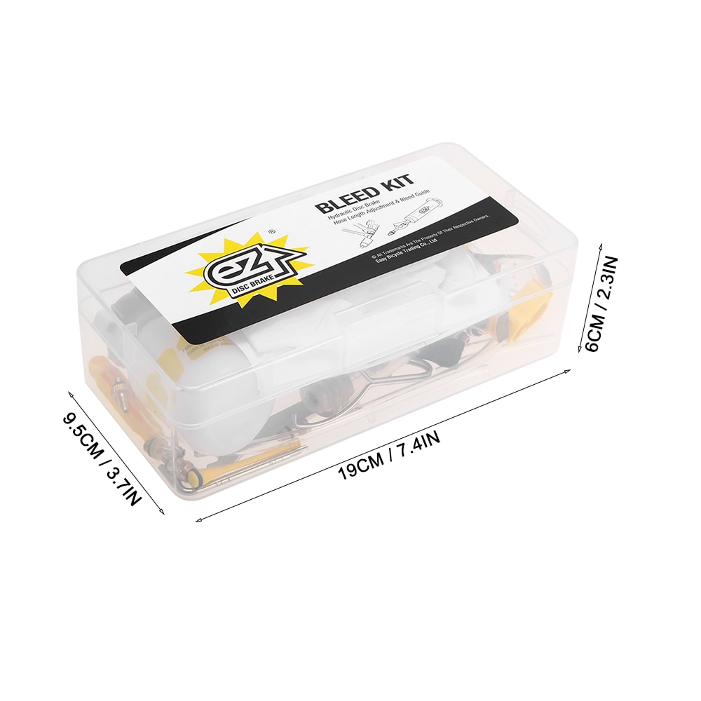 EZmtb Bike Hydraulic Disc Brake Bleed Tool Bleeder Kit MTB Road Bike Brake Bleeding Kit Bike Mineral Oil Fluid Set Metal Adapter