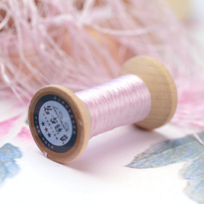 Sidentrådsspole / broderitråd / handgjord broderitråd / charmig rosa  / 20 meter varje spole: 1