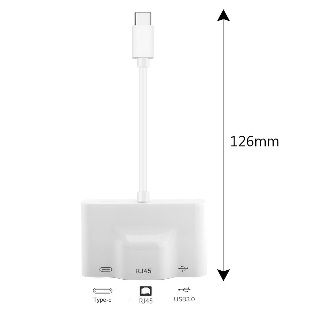 USB-C HUB a Tipo C USB RJ45 Supporto Adattatore PD di Ricarica Rapida per Samsung Galaxy Huawei xiaomi Cellulare Pad Notebook lettore