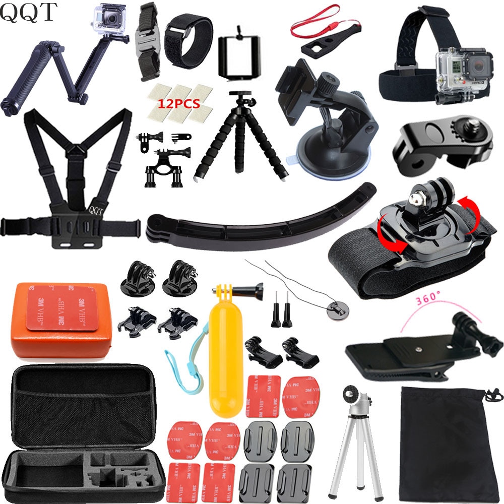 Qqt Voor Gopro Hero 7 6 5 4 Accessoires Set Gopro 7 Sessie Sjcam Gierst Sport Camera Gopro Montage Accessoires