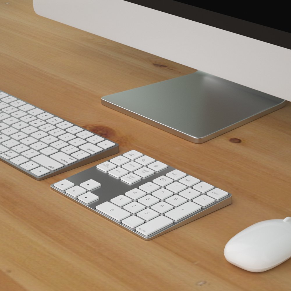 Zienstar – clavier numérique Bluetooth, 34 touches, pavé numérique externe sans fil avec plusieurs raccourcis, pour ordinateur, Macbook, tablette Android