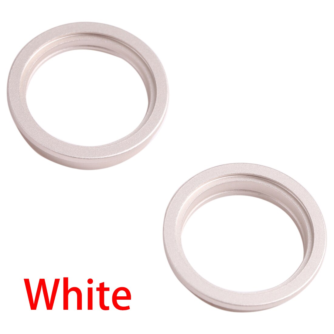 2 Stuks Achter Camera Glas Lens Metalen Buiten Protector Hoop Ring Voor Iphone 13 Mini: White