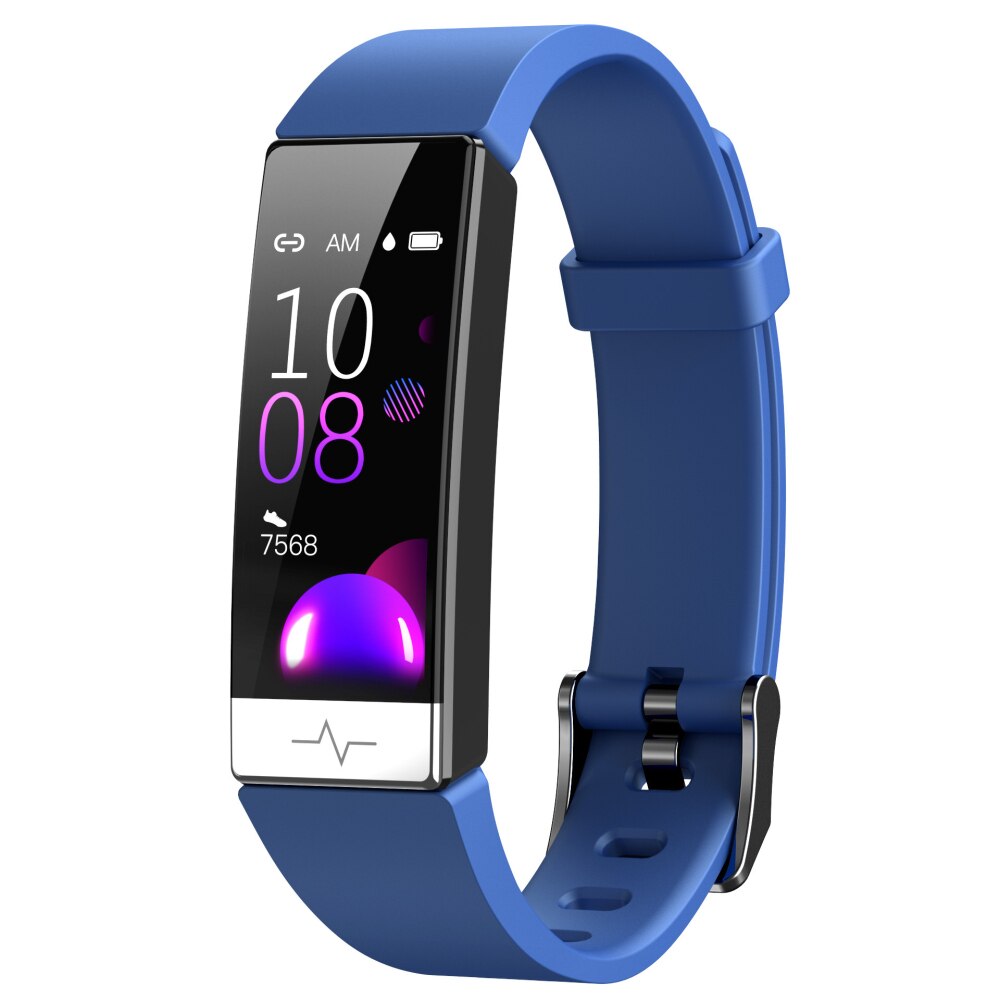 Y91 Smart Bracelet Waterproof IP68 Smartwatch ECG PPG HRV Heart Rate Monitor Blood Presures Whatsapp Reminder for IOS Android: Blue