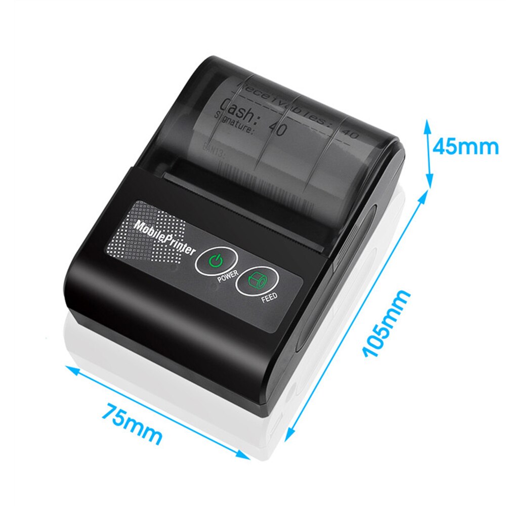 Neue Wireless Mini Bluetooth Drucker Tragbare Thermische Erhalt Rechnung Ticket Drucker Handy Android iOS PC POS Tasche Drucker