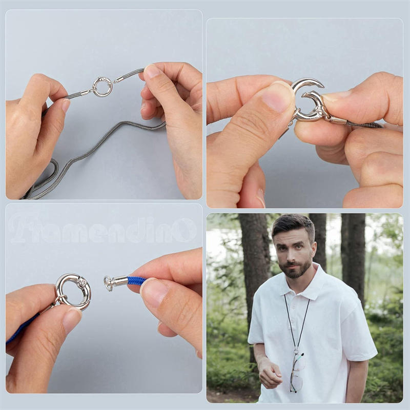 Mode zonnebril Lanyard riem eenvoudige opening ronde hals lenzenvloeistof glazen ketting koord houder leesbril riem decoratie ﻿