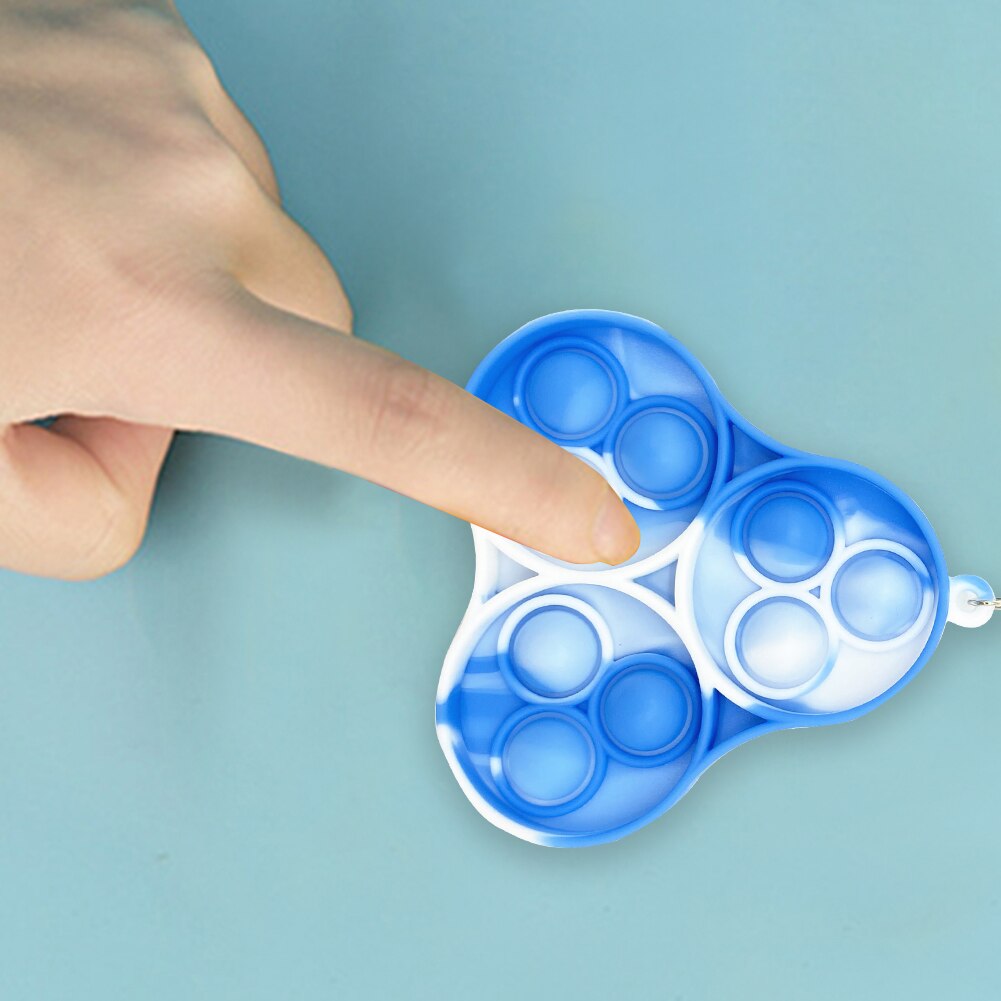 Push Bubble Fidget Sensory Toys Relief Stress Desktop Game Anti Stress Push Bubble Keychain Fidget Sensory Relaxing Toy