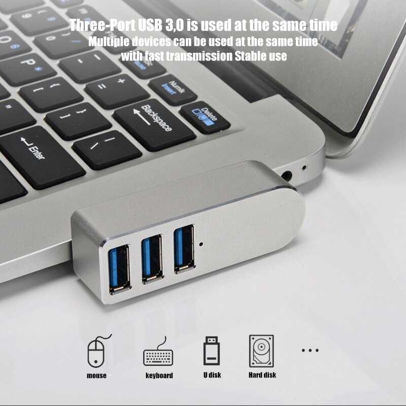 Wireless 3 in 1 USB 3.0 Hub For Laptop Adapter PC Computer USB Charge Hub Notebook Splitter Macbook Dell Lenovo HP Accessories