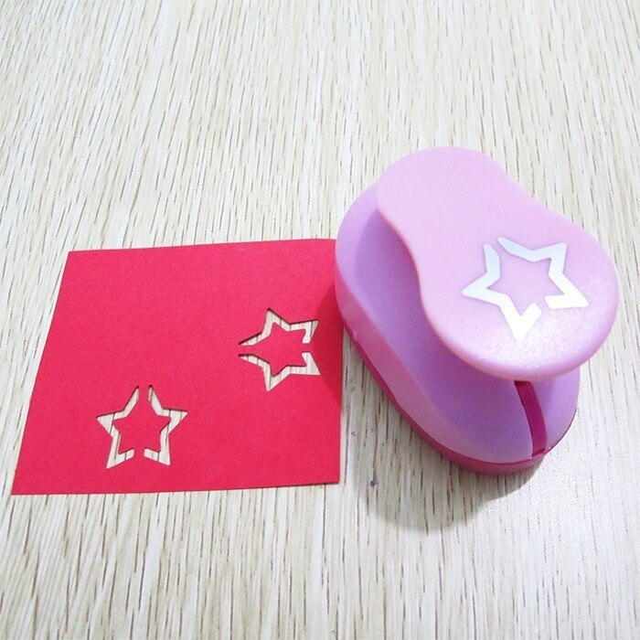 Large Bird A Punch Flower Craft Hole Puncher Scrapbooking Punches Heart Shape Paper Embossing For Card Making 2.3 - 2.5cm: Hollow star