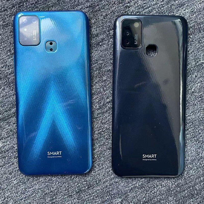 Coque arrière de batterie pour Infinix Smart 5 X657 X657B, boîtier arrière en verre avec caméra
