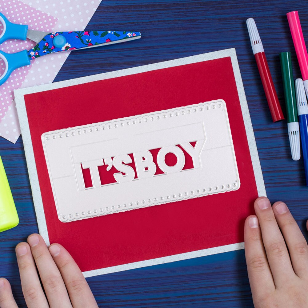 Buchstaben Metall Schneiden Stirbt Kohlenstoff Stahl Schablone Schablone Für DIY Scrapbooking Stirbt schneiden Präge Papier Karten Album Machen Handwerk