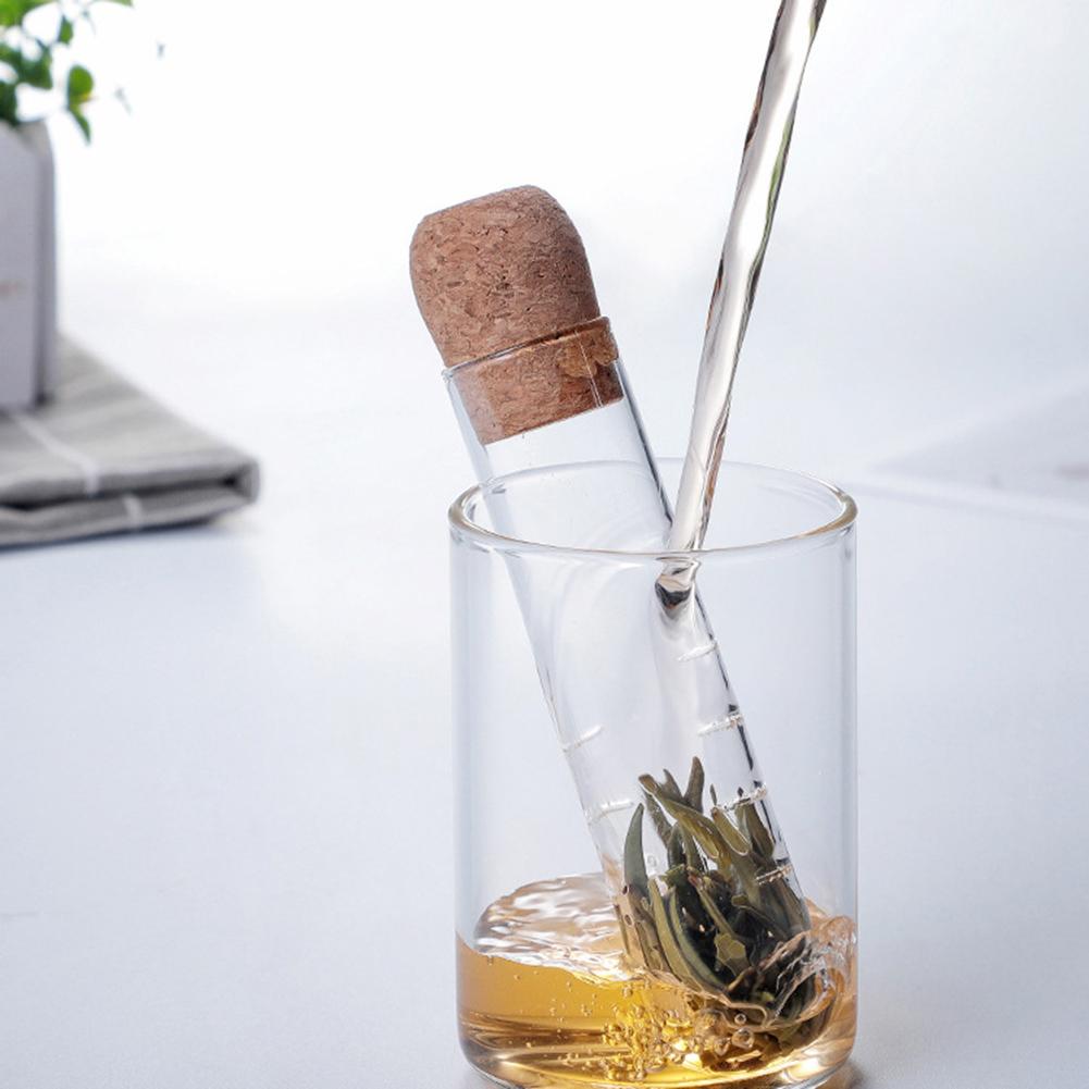 Gennemsigtig tesilte varmebestandig glas te-sæt teindretning filter afslappet rørstil online berømthed