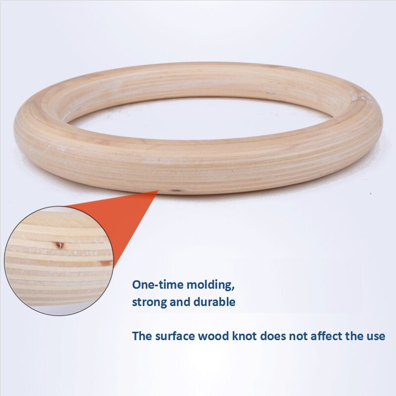 ABS abedul 32/28cm de madera ejercicio de gimnasio, adecuación física anillos Anillas Gimnasia gimnasio ejercicio Crossfit Pull Ups músculo Ups