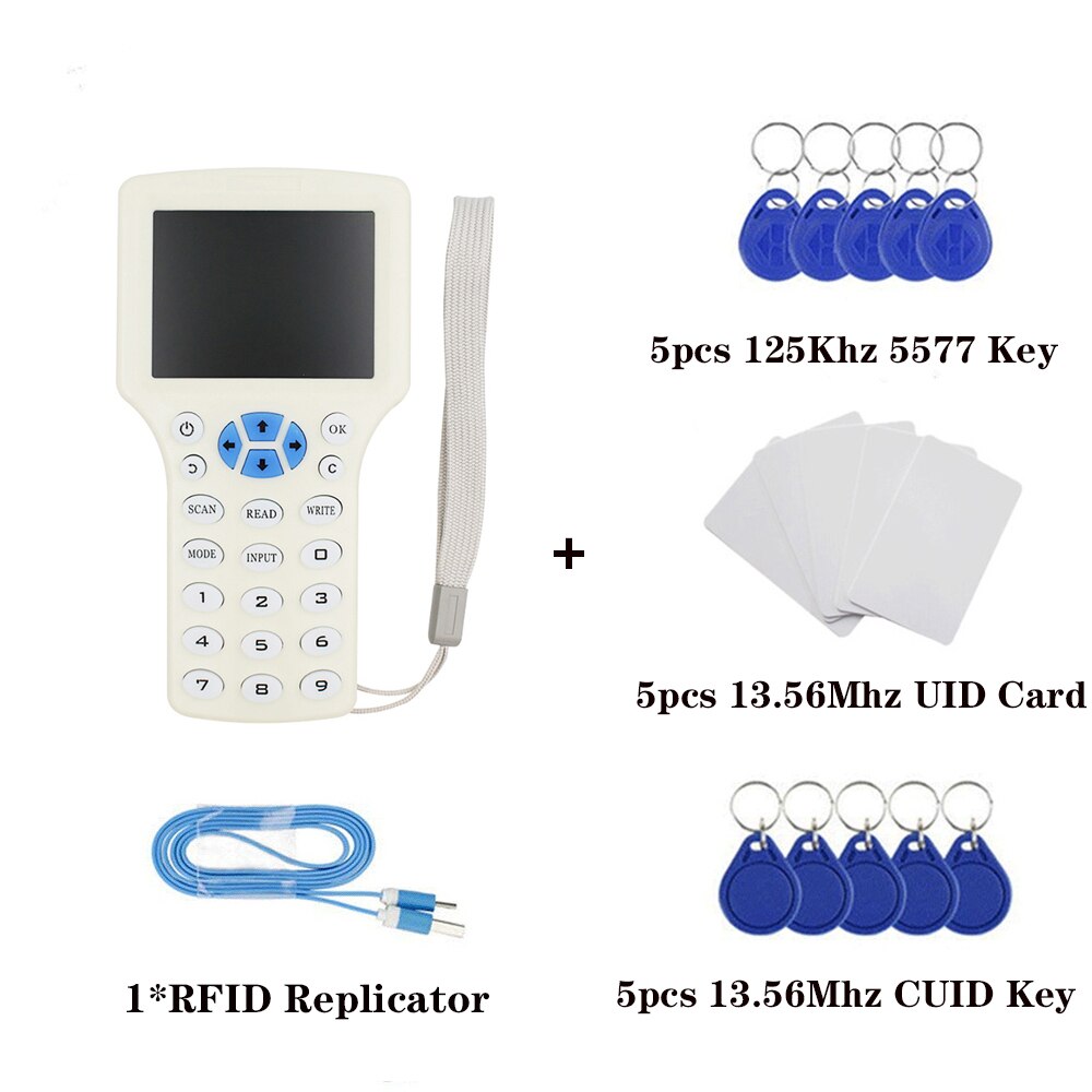 Rfid smart card writer id fuld frekvens ic fuld kryptering dekryptering replikator cuid kortlæser fuid kopimaskine tag duplikator: Pakke 5