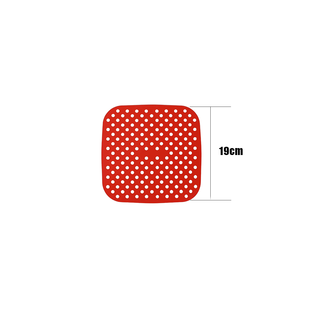 Silicone Air Friteuse Pads Non-stick Stoomboot Pad Bakken Binnenvoering Airfryer Hergebruikt Om Voedsel Steken Keuken Tool: Red square 7.5in