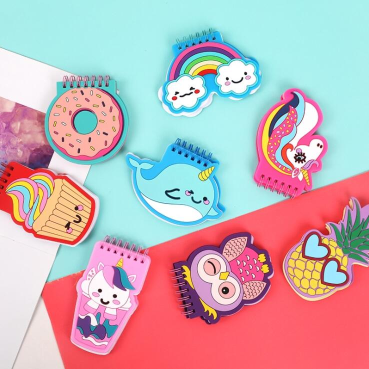 1 Piece Kawaii Unicorn Mini Pocket Coil Notebook Blank Diary Memo Notes Graffiti Sketch Book For Kids To Do It Planner Notepads
