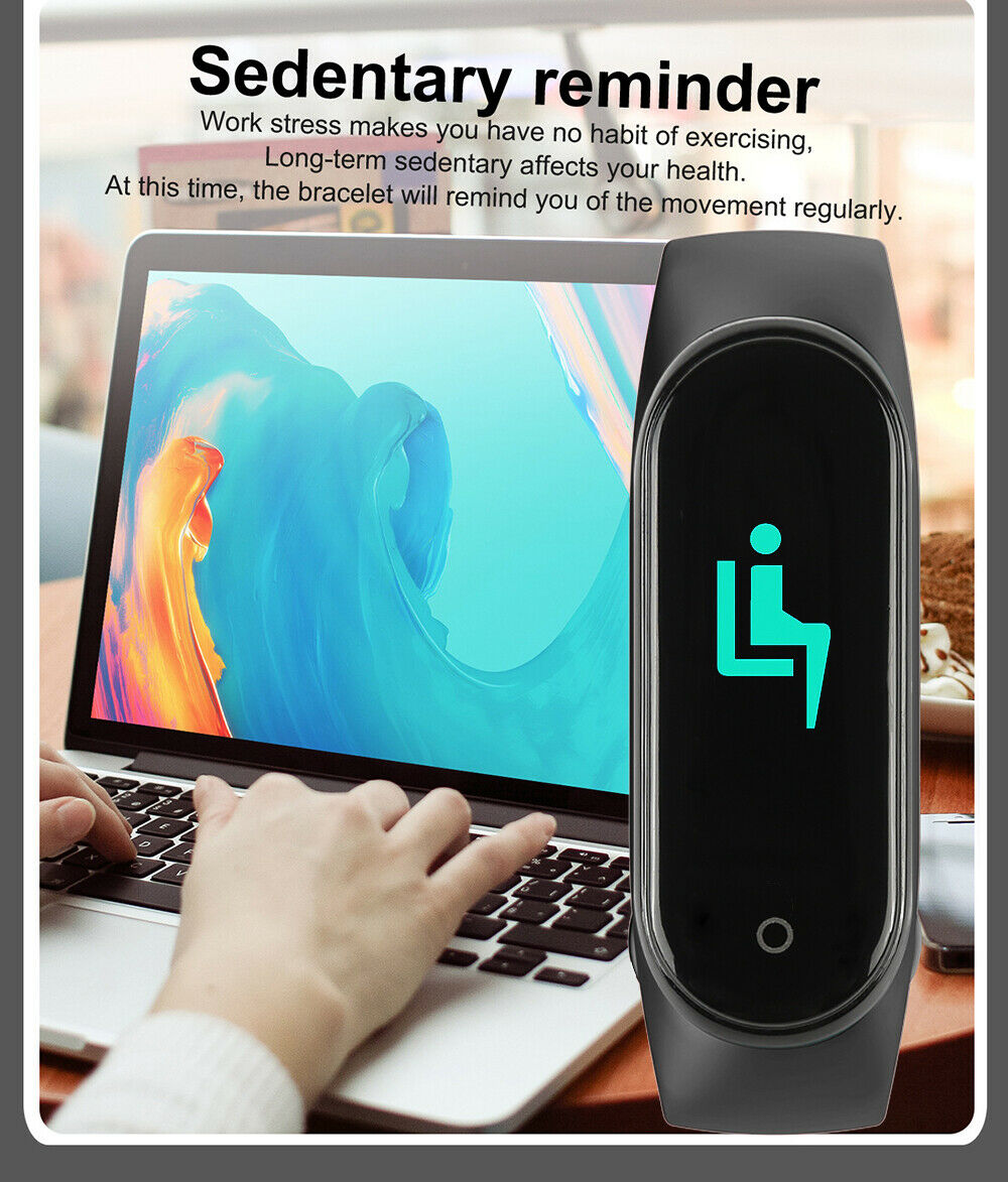 Fxm M4 Mannen Vrouwen Smart Label Riem Sport Bloeddruk Hartslagmeter Horloge Monitor Waterdicht fitness