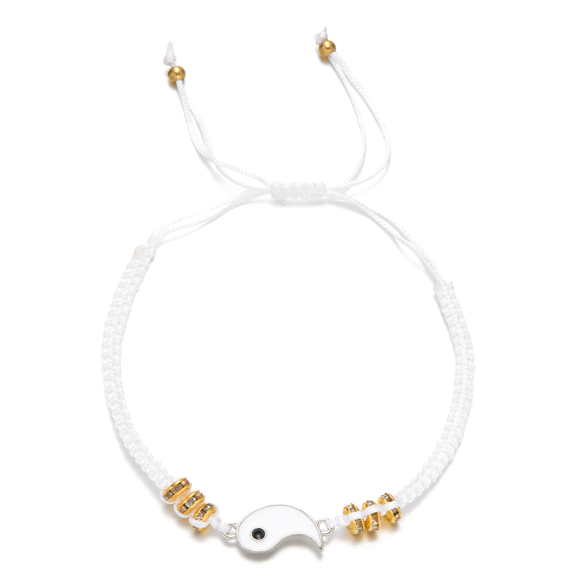 Ensemble de Bracelets de Couple Tai Chi chinois rétro, pendentif réglable, chaîne tressée, breloque, bijoux amoureux, de saint valentin,