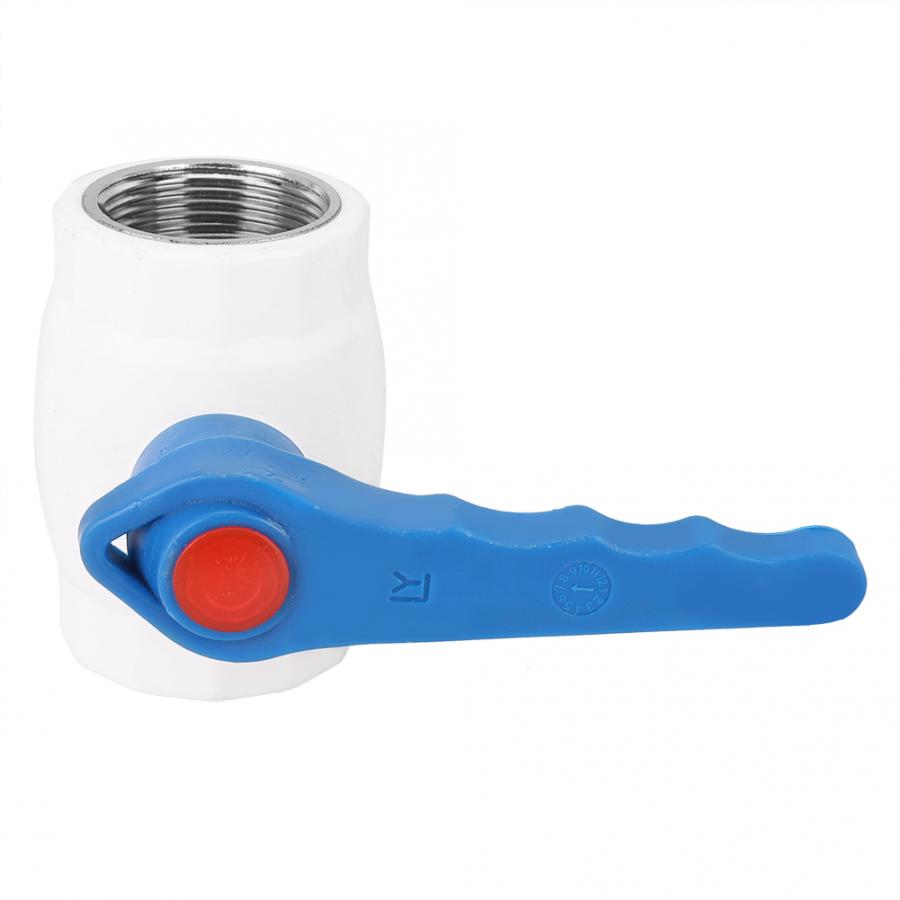 PPR Plastic 1/2in Female Thread Ball Valve Connector Water Pipe Fitting Accessories for PPR PE PVC Water Pipes