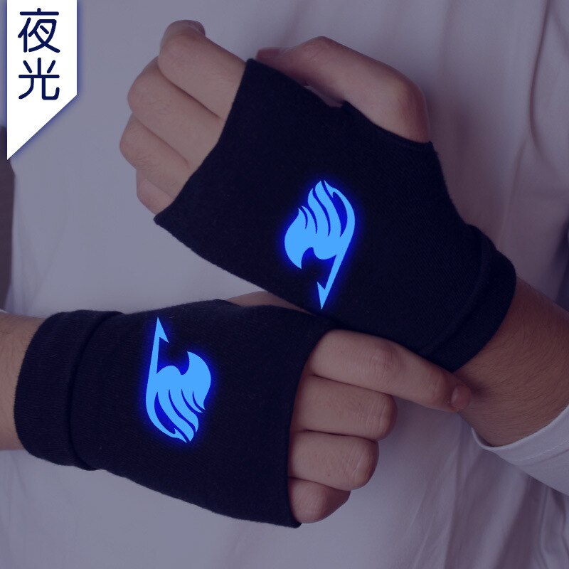 Anime Fairy Tail Guild Finger Cotton Knitting Wrist Gloves Mitten Lovers Accessories Cosplay Warm Fingerless Gloves Grandado