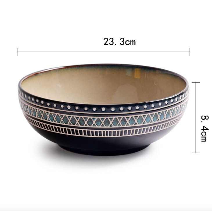 Cartoon Dinner Plate Set Ceramic Kitchen Plate Breakfast Tableware Set Food Dishes Rice Salad Noodles Bowl Soup Cup Kitchen: 005