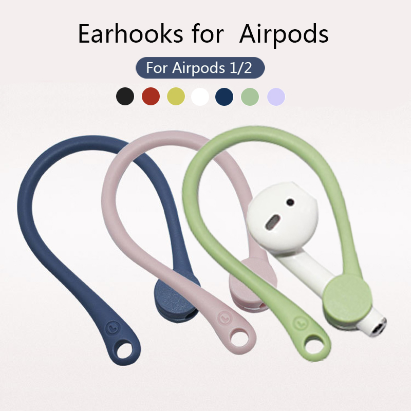 Anti-lost Silicone Ear Hook for Apple Airpods 1 2 Bluetooth Headset Ear Tips Hook Adapter for Sport Business Earbuds Accessorie
