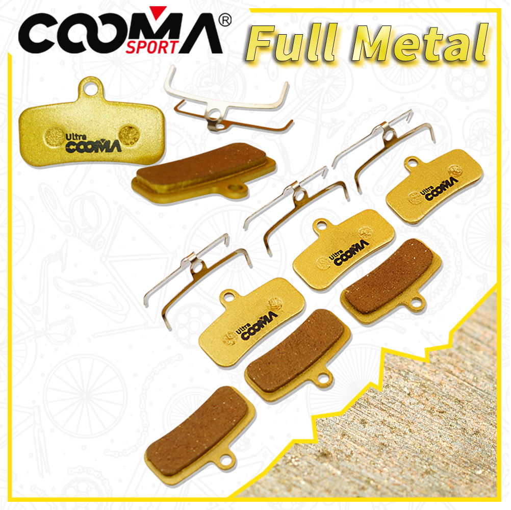 Pastillas de freno de disco de bicicleta para SHIMANO 4 pistones pinza Deore XT Zee Saint M820 M810 M640 MT520 MT420, 4 pares de metal completo
