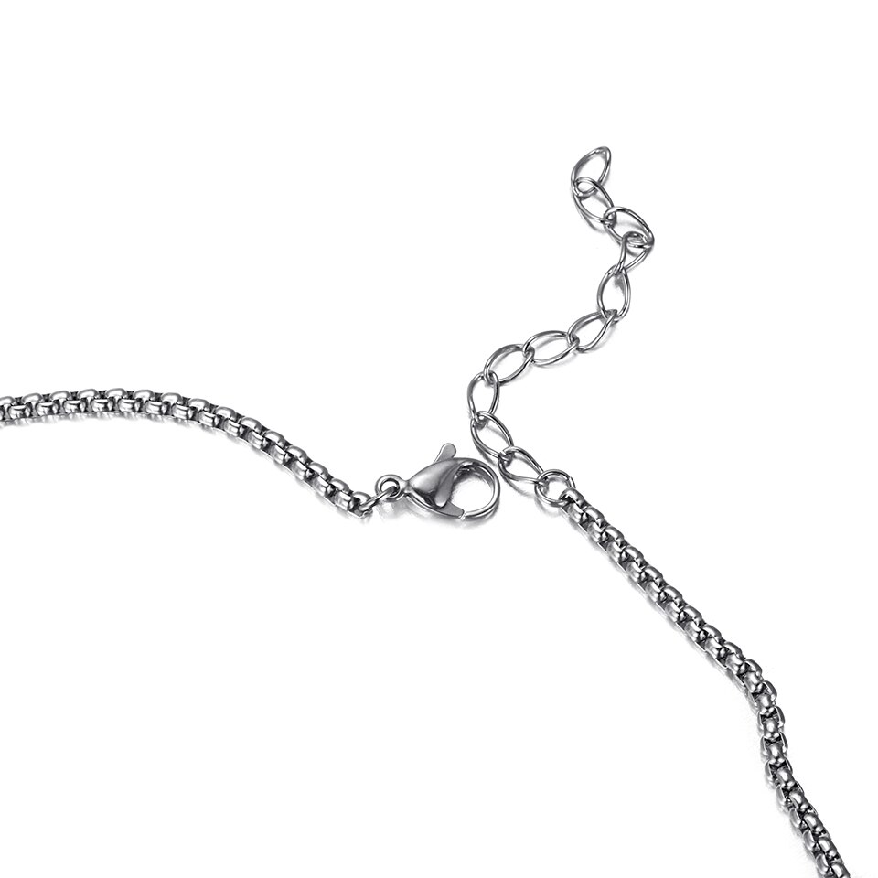 RainSo Stainless Steel Link and magnets ball Necklaces Health for arthritis Bio Energy Healing Power Heart-shaped Necklace