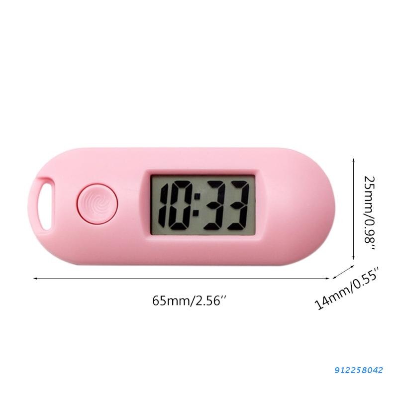 Silent Luminous Mini Portable Digital Electronic Clock Student Exam Study Library Pocket Watch Green Backlight LCD Display